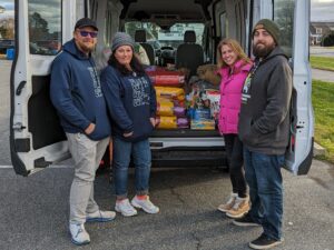 With the donated food